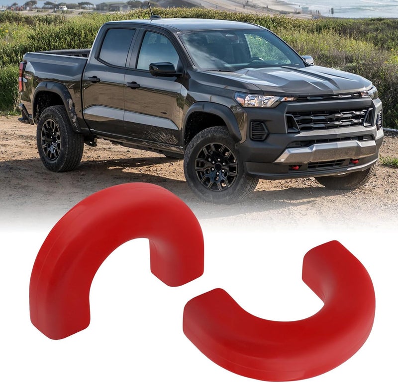 TECHPICCO Tow Hooks Covers for Chevy Colorado Trailboss 2015-2026/GMC Canyon 2015-2022 (Not fit 2023-2026 Colorado Z71 ZR2) Compatible with Chevy Colorado/GMC Canyon Accessories (Red) - Image 1